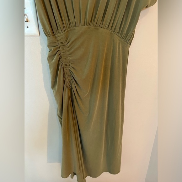 Anthropologie Women’s Ruched Maxi dress Green Medium - Picture 5 of 8